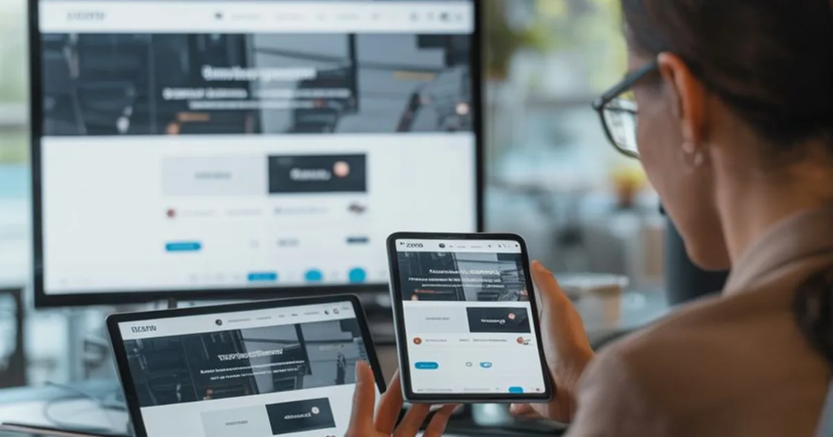 Business owner using ChatGPT on desktop and mobile to run daily admin